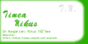 timea mikus business card